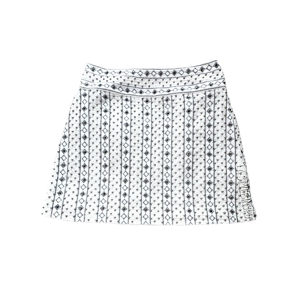 Club Monaco Jewels Embroidery Mini Skirt White Size 0